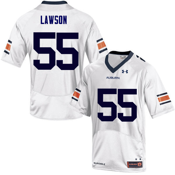 Men's Auburn Tigers #55 Carl Lawson White College Stitched Football Jersey